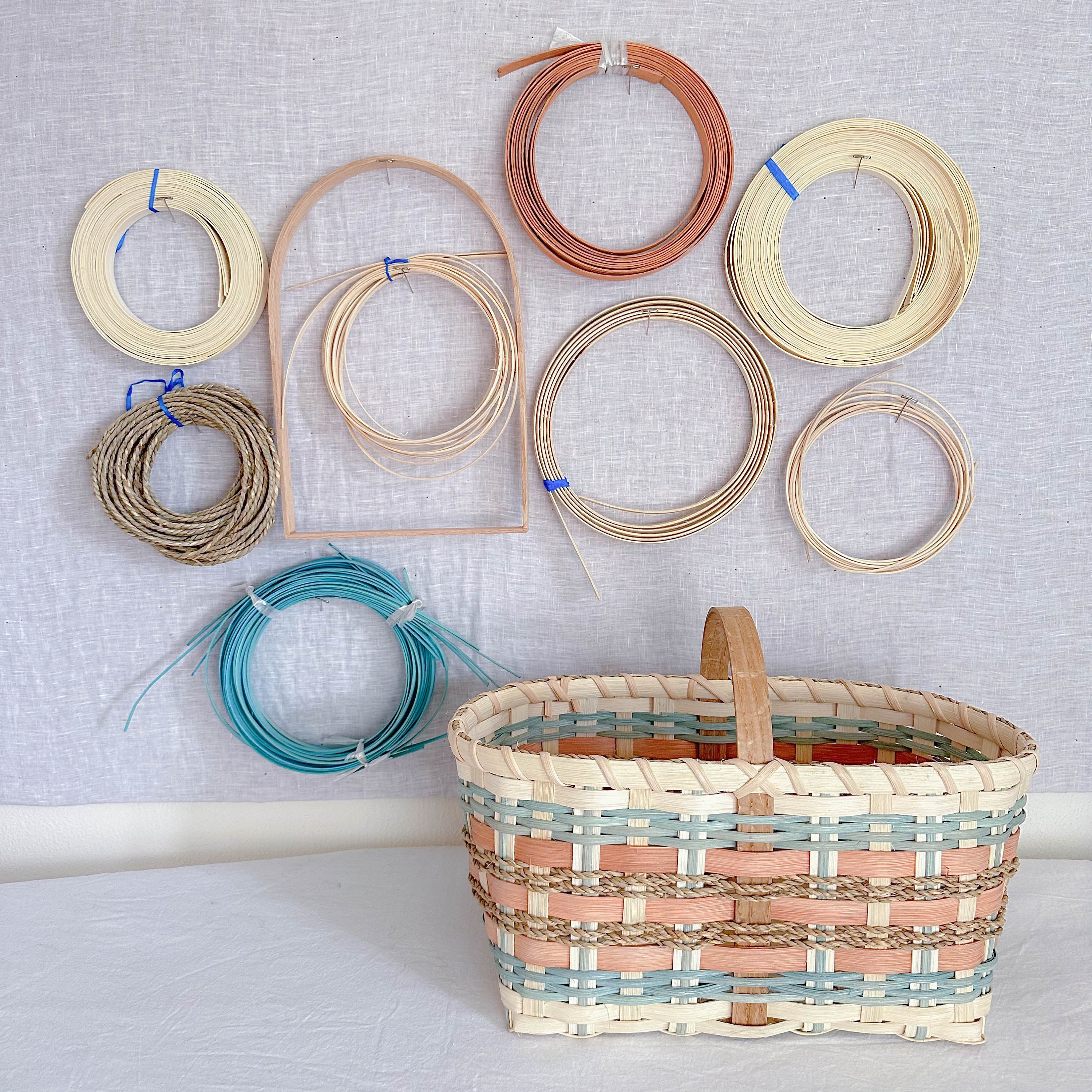 Colorful Market Basket Weaving Kit Basket Weaving Kit and Basic