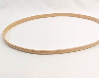 Oval Hoop Handle — 12" x 20" White Oak for Basket Weaving
