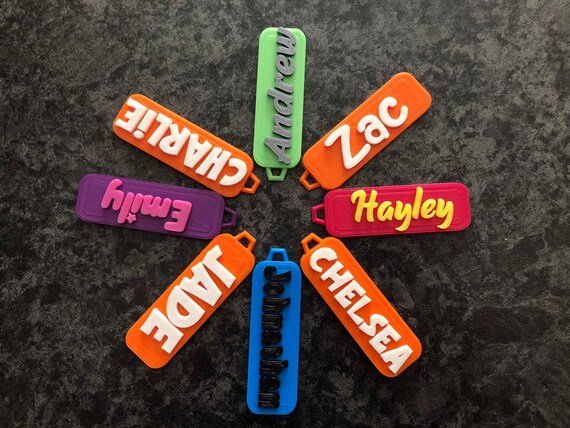 Personalised Keychain | Customised 3D Printed | Name Tag | Keyring