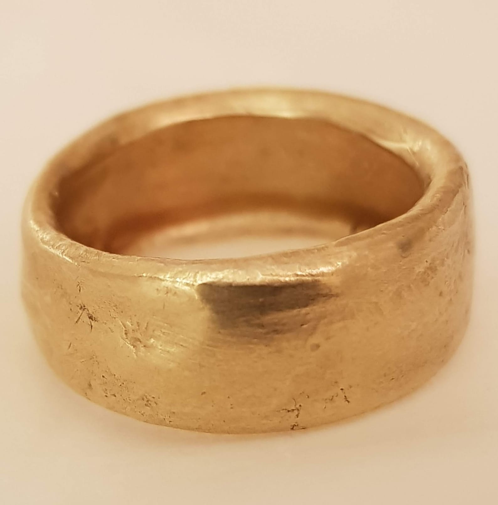 14k Unique Wide Thick Solid Gold Wedding Band Ring for Women | Etsy