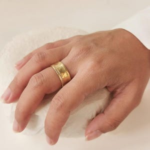 Wide Diamond Band Ring, 14k Gold Pave Diamond Engagement Ring, 9mm Wide Wedding Band Diamond Cigar Band Ring for Women