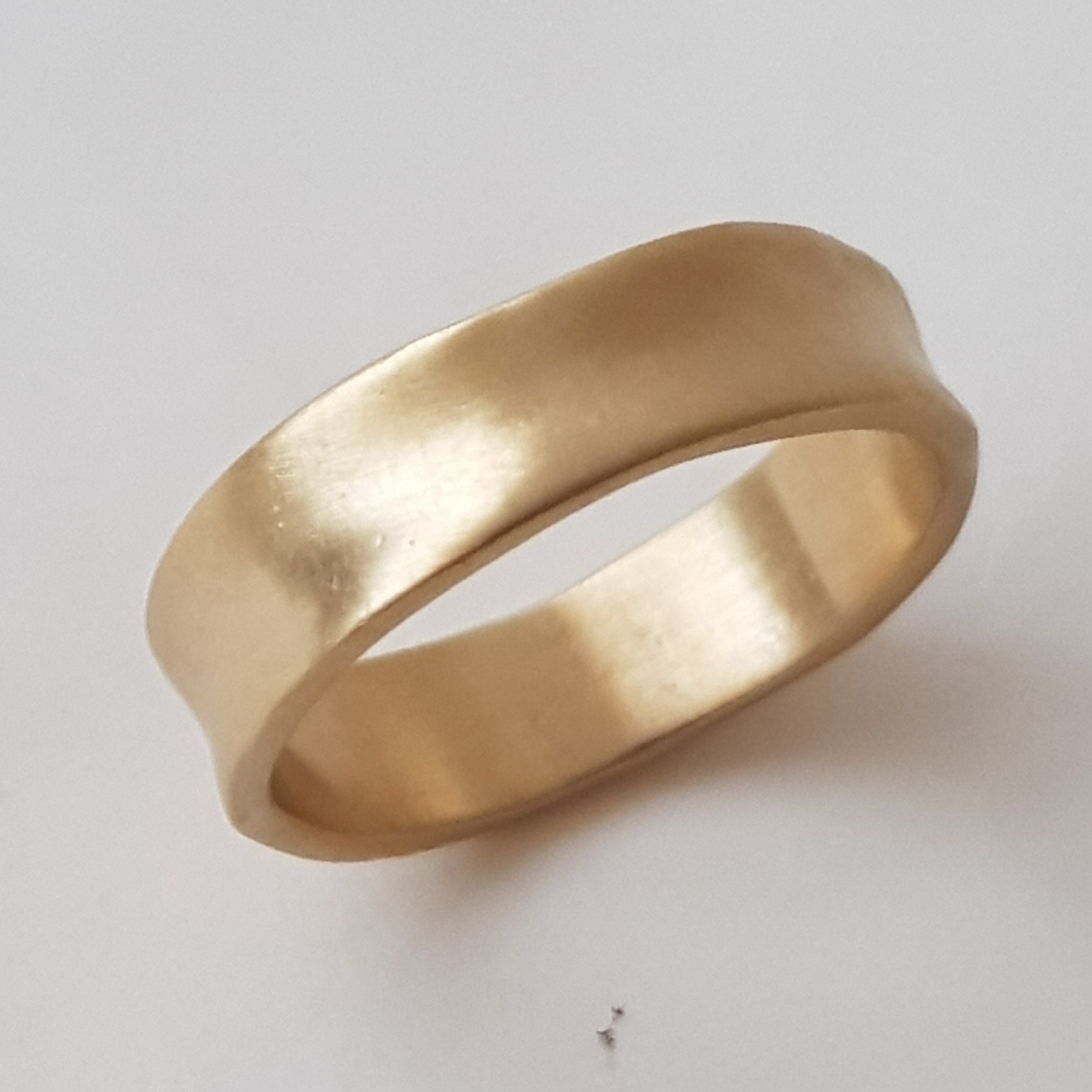 Matte gold wedding band womens clearance