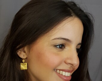 Dervivea Boho Cristallo Quadrato Orecchini A Gancio Oro Cz Quadrato Orecchini A Goccia Cristallo Quadrato Orecchini Strass Quadrato Gioielli Per Donne E Ragazze