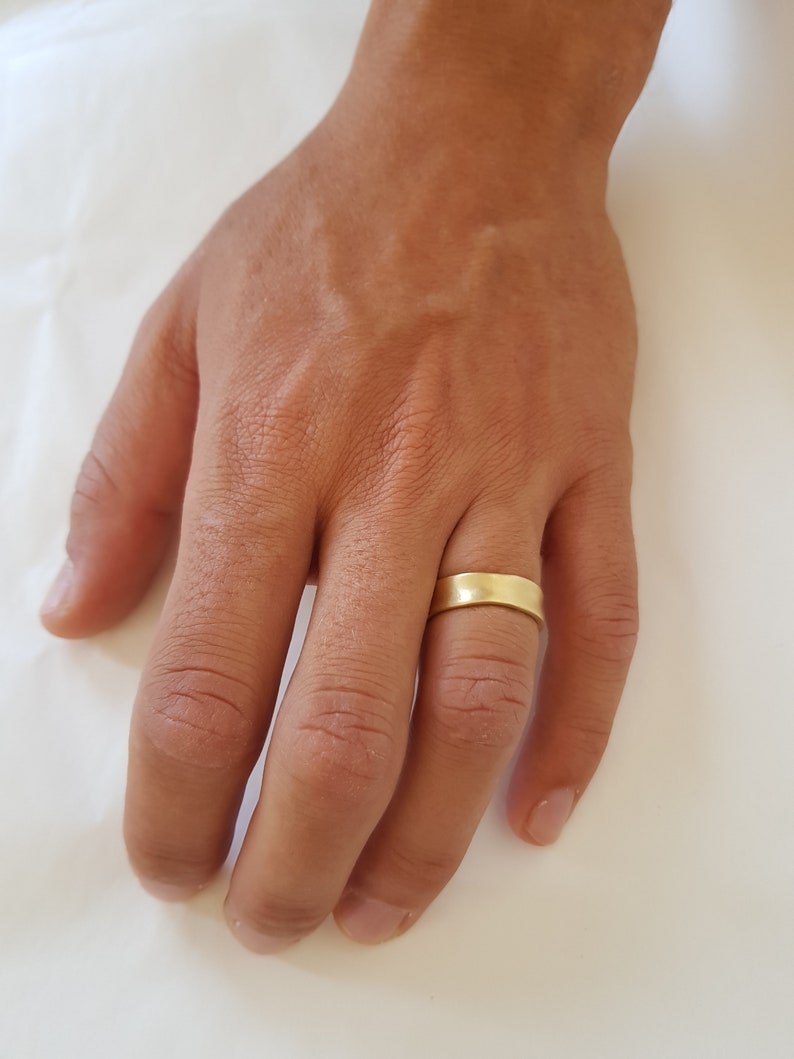 14K Solid Gold Classic Wedding Ring for Men Elegant Wedding | Etsy