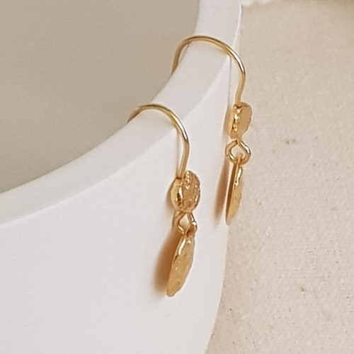 Gold Disc Dangle Women Earrings , Round Dangle Earrings, Ethnic Jewelry For Women, shops Boho Earrings, Unique Bridal Earrings