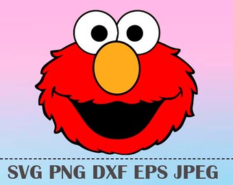 SVG Elmo Collection Sesame street Vector Layered Cut File Silhouette Cameo Cricut Design Template Stencil Vinyl Decal Tshirt Heat Transfer