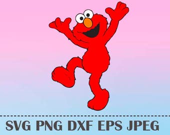 SVG Elmo Collection Sesame street Vector Layered Cut File Silhouette Cameo Cricut Design Template Stencil Vinyl Decal Tshirt Heat Transfer