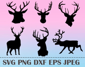 SVG Сhristmas reindeer Vector Layered Cut File Silhouette Cameo Cricut Design Template Stencil Vinyl Decal Tshirt Heat Transfer Iron on