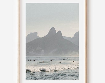 Rio de Janeiro Art Print, Brazil Print, Travel Poster,  Rio de Janeiro Wall Art, Rio de Janeiro Poster, South America, Brazil Beach Print