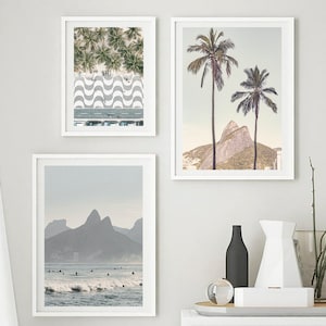 Rio de Janeiro Print Brazil Print Copacabana Printable Brazil Wall Art Brazil Set of 3 Prints Rio de Janeiro Wall Art Brazil Beach Print