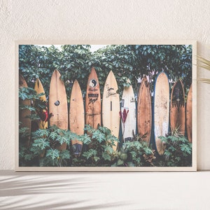 Surfboard Print, Surf board Wall Decor, Surf Art Print, Beach Wall Decor, Surfboard Poster, Hawaii Art Decor, Summer Wall Art, Hawaii Print