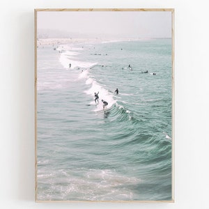 Impressão de praia, pôster de praia australiano, pôster minimalista moderno, pôster de surfe, decoração costeira moderna, impressão do oceano, decoração de parede para impressão