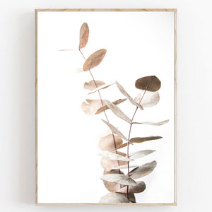 Eucalyptus Print, Eucalyptus Leaves, Botanical Print, Modern Minimalist Poster, Printable Wall Decor, Eucalyptus Wall Art, Eucalyptus Art