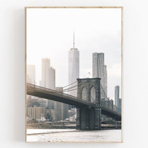New York City Print New York Photo Print Brooklyn Bridge Print Manhattan Wall Art NYC Brooklyn Poster NYC Wall Art New York Digital Download