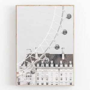 London Print, London Eye Print, London Wall Art, London City Print, England, UK United Kingdom, London Poster, Travel Print, The London Eye