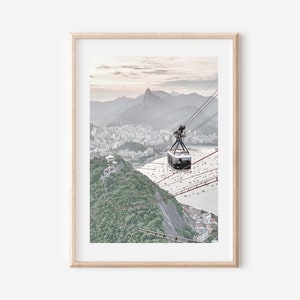 Impressão artística do Rio de Janeiro, impressão do Brasil, pôster de viagens, arte da parede do Rio de Janeiro, pôster do Rio de Janeiro, América do Sul, arte da parede do Brasil