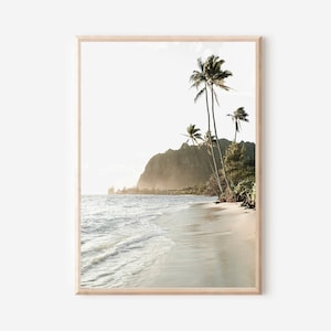 Hawaii Print, Hawaii Wall Art, Hawaii Poster, Coastal Wall Art, Beach Print, Palm Tree Wall Art, Hawaiian Islands Print, Maui Poster Print