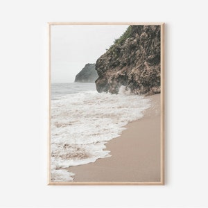 Beach Print, Coastal Print, Earthy Tones Beach Art, Modern Minimalist Poster, Pastel Beach Print, Ocean Print,Coastal Wall Art,Natural Tones