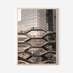 Stampa di New York City, stampa artistica di Manhattan, arte murale di New York City, stampa di Hudson Yards, decorazione murale The Vessel, stampa fotografica di New York, stampa USA
