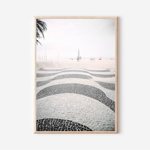 Impresión de Río de Janeiro, Impresión de Brasil, Impresión de Copacabana, Arte mural de Brasil, Playa de Copacabana, Arte imprimible de Río de Janeiro, Impresión de playa de Brasil