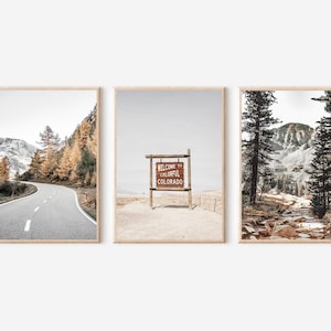 Colorado Print, Colorado Wall Art, Set of 3 Prints, Welcome to Colorado Print, Colorful Colorado Art Print, Colorado Nature, Colorado Poster