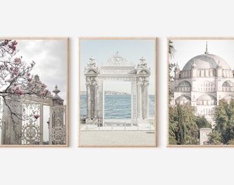 イスタンブール アートプリントセット：トルコ ギャラリー ウォールデコ（デジタルダウンロード）