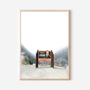 Alaska print, kunst aan de muur Alaska, poster Alaska, Alaska natuur afdrukbare kunst, Alaska muur decor, Noord-Amerika, Welcome to Alaska print