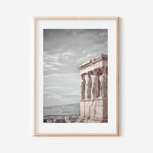 Impresión de Grecia, Impresión artística de la Acrópolis, Póster del Partenón, Impresión de Atenas, Póster de viaje a Atenas, Decoración de pared de la Acrópolis, Póster griego, Arte mural de Grecia