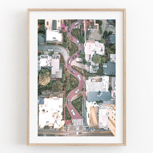 Lorbeer Street, San Francisco Wandkunst, Lampion Street Poster, San Francisco Druck, Wandkunst Kalifornien, Urban Kunstdruck, Reise Wandkunst