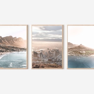 Cape Town Print, South Africa Poster, Cape Town Set of 3 Prints, Africa Prints, Beach Art Prints, Cape Town Africa Poster, Cape Town Travel