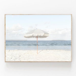 Tryck med parasoller i luften, modern minimalistisk väggkonst (digital nedladdning) bild 1