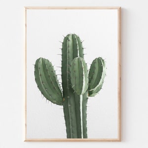 Kaktus Druck, Kaktus Poster Kunst, Modernes minimalistisches Poster, Wüsten Druck, druckbare Wandkunst, Botanischer Druck, Südwesten Arizona Druck