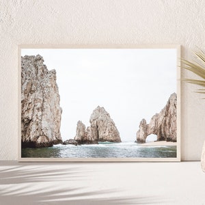 Beach Print, Coastal Beach, Horizontal Wall Art, Printable Wall Decor, Beach Photography, Ocean Wall Art, Muted Pastels Landscape Print