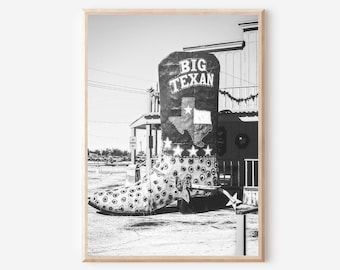 Texas Print, Texas Print Black and White, Texas Wall Art, Southwestern Travel Print, Printable Wall Art, USA, United States,Vintage Wall Art