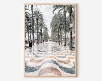 Spain City Print, Alicante Print, Alicante Wall Art, Alicante Travel Poster, Spain Wall Art, Alicante Poster, Mediterranean Art Decor