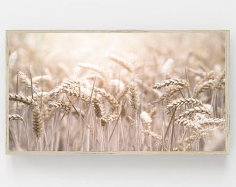Wheat Field Print, Samsung Frame TV Art, Wheat Field Digital Art, Frame TV Art, Samsung Art TV, Farmhouse Art for Frame Tv, Beige Art Print