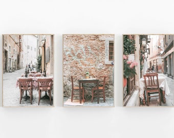 Italien Kunstdruck Set von 3, Italien Wandkunst, Reisedruck, Italien Stadtdruck, druckbares Wanddekor, Toskana Kunstdruck, Italien Galeriewandset