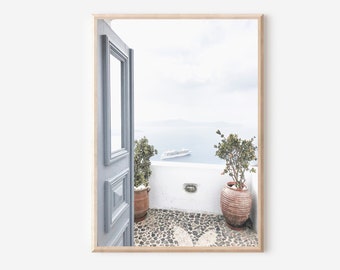 Greece Print, Santorini Print, Greece Wall Art, Mediterranean Wall Art, Coastal Wall Art, Greek Island Print, Printable Wall Art, Greek Art