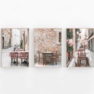 Italy Art Print Set of 3, Italy Wall Art, Travel Print, Italy City Print, Printable Wall Decor, Tuscany Art Print, Italy Gallery Wall Set