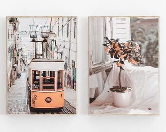 Portugal Prints Set of 2, Lisbon, Portugal Art Print, Portugal Travel Poster, Portugal Lissabon Print, Art Set of 2 Print, Boho Print Poster