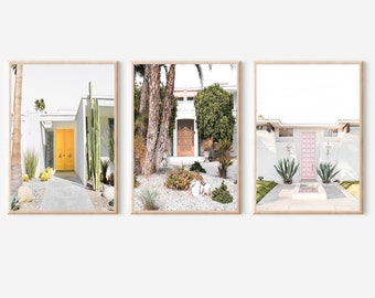 Palm Springs Print Set of 3, Palm Springs Wall Art, California Wall Decor, Palm Springs Photography, California Print Set, Palm Trees Poster