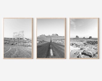 Utah Print Black and White Set of 3, Utah Wall Art, Utah Mountains Poster, USA Travel National Park Print, Utah Wall Decor, Desert Canyon