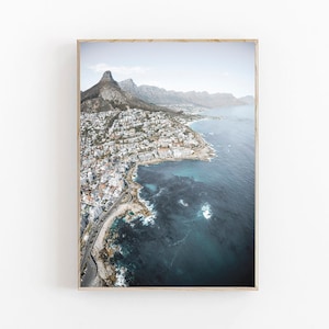 Cape Town Print, South Africa Poster, Beach Art Print, Cape Town Africa Poster, South Africa Wall Art, Cape Town Wall Decor, Travel Wall Art