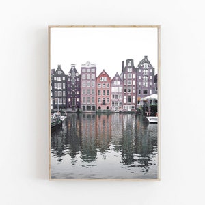 Amsterdam Print, Amsterdam Wall Art, Netherlands Art, Travel Print, Architecture Wall Decor, Amsterdam House Poster, Holland Print Decor
