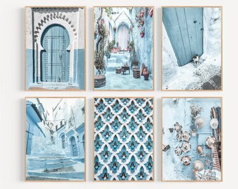 Morocco Print, Moroccan Set of 6 Prints, Morocco Wall Art, Marrakech Prints Set, Marrakesh City Print, Boho Wall Art Decor, Islamic Wall Art