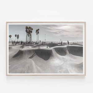 Venice Beach Print, Venice Beach Skateboard Park, Los Angeles California Print, California Wall Art, Skateboard Wall Art, California Poster