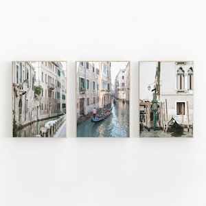 Venice Print Set of 3, Italy Art Print, Venice Gondola Print Set, Venice Wall Art, Italy Wall Art, Venice Printable Art Set, Travel Print
