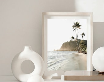 Hawaii Print, Hawaii Wall Art, Hawaii Poster, Coastal Wall Art, Beach Print, Palm Tree Wall Art, Hawaiian Islands Print, Maui Poster Print