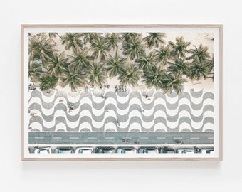 Impresión de Río de Janeiro, Impresión de Brasil, Impresión de Copacabana, Arte mural de Brasil, Playa de Copacabana, Arte imprimible de Río de Janeiro, Impresión de playa de Brasil