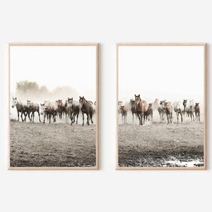 Horse Prints Set Cowboy Wall Art Western Decor Cowboy Art Print Set Nature Prints Southwestern Art Poster Farmhouse Wall Art Set of 2 Prints